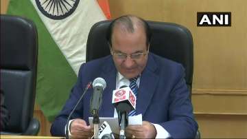 Chief Election Commissioner AK Joti announcing the polling schedule for three states.