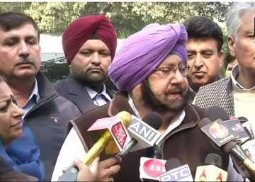 Punjab Chief Minister Amarinder Singh was accompanied by state Congress in-charge Asha Kumari, senior party leader Harish Choudhary and state party chief Sunil Jakhar.