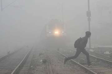 Many trains were delayed, cancelled due to dense fog.