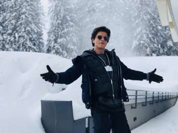 Shah Rukh Khan recreates signature open arms pose Davos diaries Switzerland
