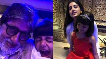 Amitabh Bachchan with his granddaughters