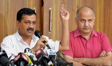 File photo of Arvind Kejriwal and Manish Sisodia.