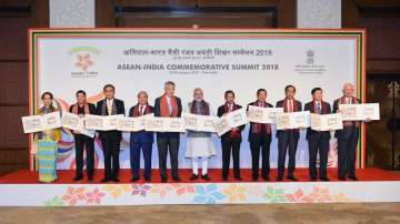 PM Modi with ASEAN Heads of StateGovernments and ASEAN Secretary General on the occasion of the rele