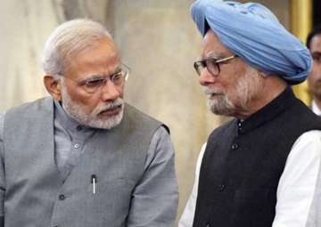 File pic - PM Narendra Modi and former PM Manmohan Singh 