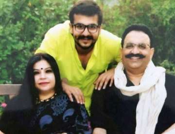 Mukhtar Ansari with wife Afsa and son Abbas