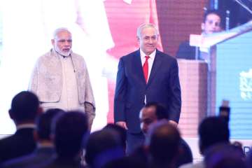 Israel PM and PM Modi at Raisina Dialogue