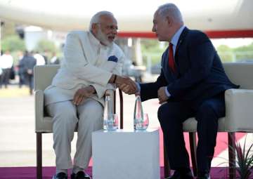 File pic - Narendra Modi and Benjamin Netanyahu 