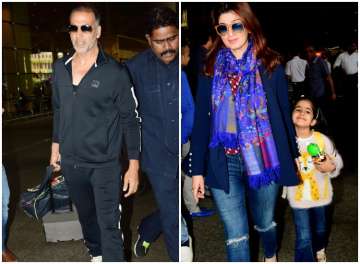 Nitara travels with father Akshay Kumar and mother Twinkle Khanna