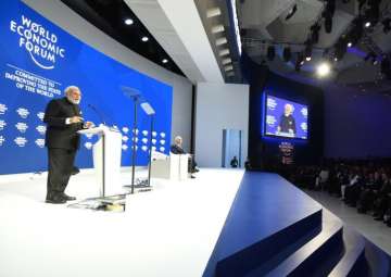PM Modi delivers keynote address at plenary session of World Economic Forum in Davos