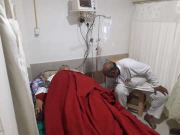 India TV exclusive pic- 'Missing' VHP leader Pravin Togadia found unconscious on a curb in Ahmedabad