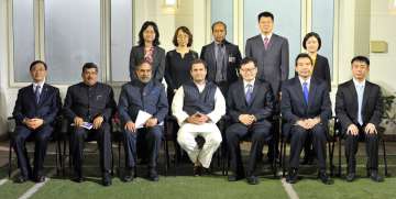 Congress president Rahul Gandhi meets delegation of Communist Party of China.