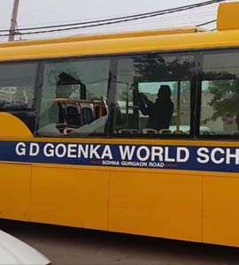 School bus attacked by mob on Wednesday