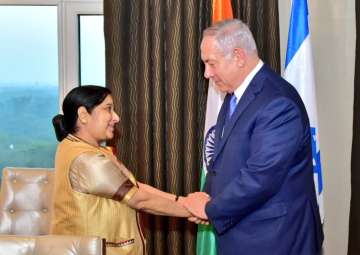 Sushma Swaraj, Benjamin Netanyahu discuss ways to strengthen Indo-Israel ties