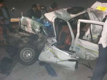 The collision between two cars left 1 dead and six critically injured at the Yamuna Expressway near 