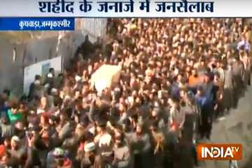 Watch: Thousands gather in Kashmir to give Sunjuwan attack martyr Ashraf Mir a hero's funeral