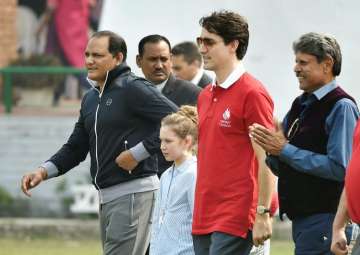 Justin Trudeau, Kapil Dev, Mohammad Azharuddin