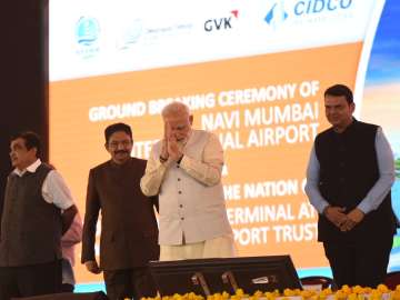PM Modi lays foundation stone of Navi Mumbai International Airport
