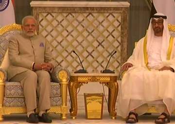 Delegation level talks led by PM Narendra Modi and the Crown Prince of Abu Dhabi Sheikh Mohamed bin Zayed Al Nahyan