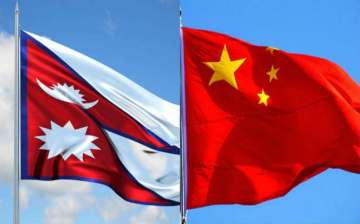 Nepal and China flags