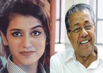 Priya Prakash, Kerala CM Pinarayi Vijayan