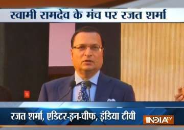 Rajat Sharma praises Baba Ramdev for his social works 