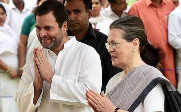 File photo of Congress president Rahul Gandhi with mother Sonia.