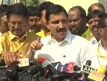 Andhra Minister and senior TDP leader YS Chowdary after crucial meeting in Vijayawada on Sunday