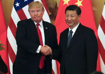 File pic - Donald Trump and Xi Jinping