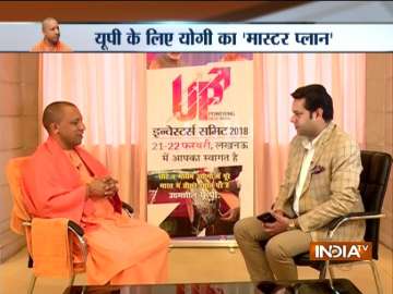 Yogi Adityanath talking to India TV