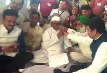 Anna Hazare ends hunger strike after meeting Maharashtra Chief Minister Devendra Fadnavis