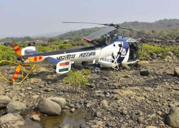Indian Coast Guard chopper crashlands near Mumbai.