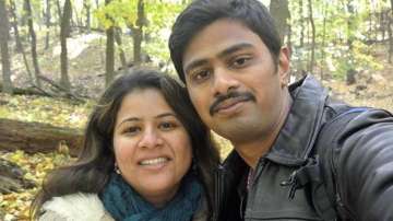 Srinivas Kuchibhotla, right, poses for a photo with his wife Sunayana Dumala in Cedar Rapids, Iowa. File Photo.