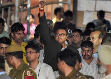 Karti Chidambaram leaves Patiala House Courts after he was remanded to five-day CBI custody in the INX Media case, in New Delhi on Thursday