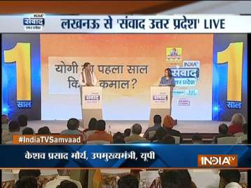 Uttar Pradesh Deputy Chief Minister Keshav Prasad Maurya at the India TV Samvaad in Lucknow.
