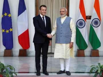 Emmanuel Macron and Narendra Modi.