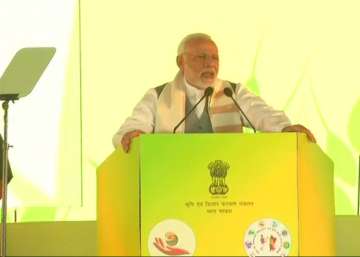 PM Narendra Modi addresses annual Krishi Unnati Mela in New Delhi.