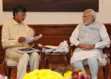 File pic - Andhra Pradesh Chief Minister Chandrababu Naidu and Prime Minister Narendra Modi 