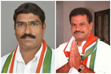Disqualified Congress MLAs Komatireddy Venkat Reddy and SA Sampath Kumar
