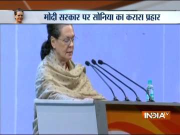 Sonia Gandhi at Congress plenary session