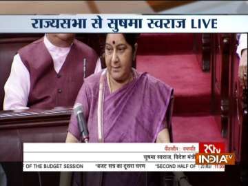 Sushma Swaraj in Rajya Sabha