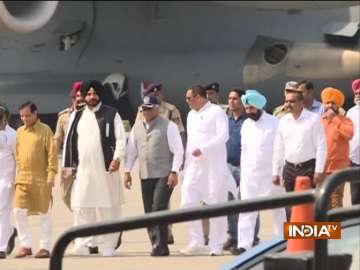 Gen V K Singh arrive at Amritsar carrying bodies of 38 Indians killed in Mosul