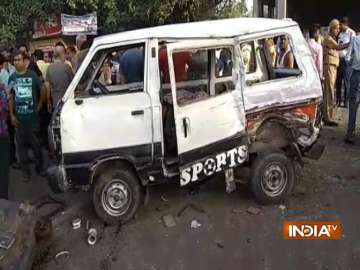 1 dead, 11 children injured in school van-tanker collision in North Delhi