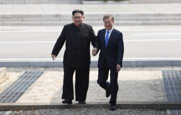 North Korean leader Kim Jong Un and South Korean President Moon Jae-in met for a historic summit on 