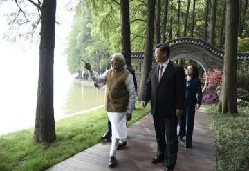 PM Narendra Modi with Chinese President Xi Jinping in China.