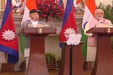  Nepal PM KP Sharma Oli and PM Narendra Modi issue joint press conference.