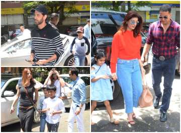 Hrithik Roshan and ex-wife Sussanne Khan clicked with Akshay Kumar and family