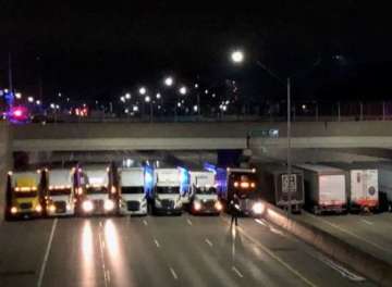 13 trucks save man who tries suicide