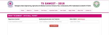 TS EAMCET 2018 admit cards released