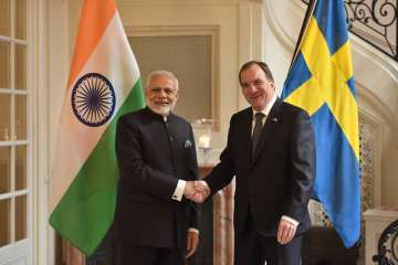 PM Modi and Swedish Prime Minister Stefan Lofven 