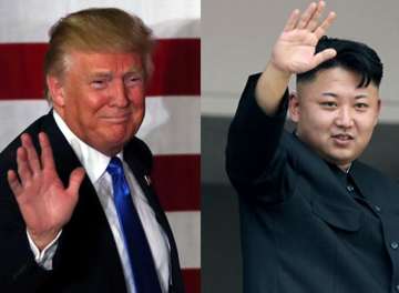 US President Donald Trump with North Korean leader Kim Jong.